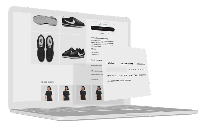 Gender size selectors